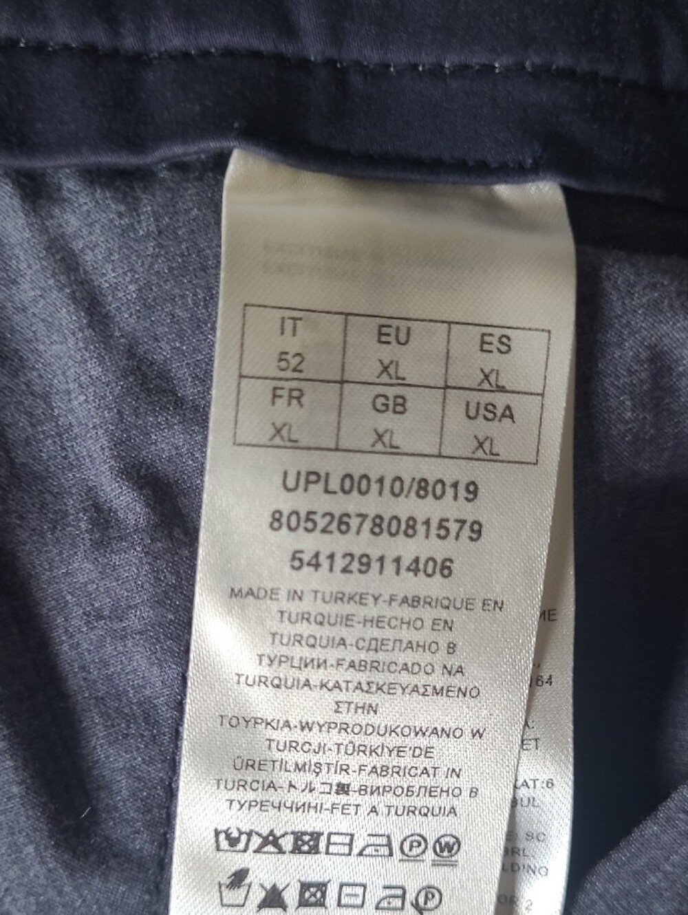 Set of 2 Straight-Fit Chino Pants. Light Gray & Navy Both 38X32. NWT. - Picture 8 of 16
